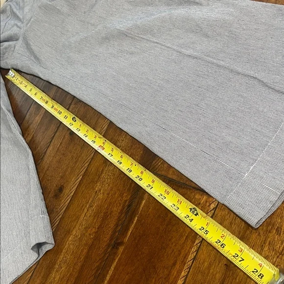 J Crew High rise patch pockets wide leg blue white striped trousers pants sz 28P - Picture 8 of 16